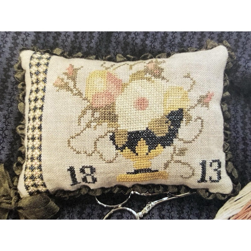 BOQUET 1813 By Samplers Not Forgotten Cross Stitch Pinkeep Kit